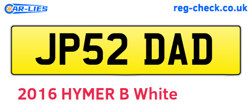 JP52DAD are the vehicle registration plates.