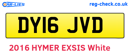 DY16JVD are the vehicle registration plates.
