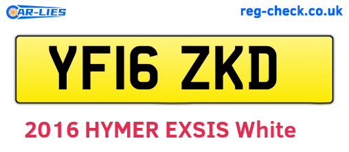 YF16ZKD are the vehicle registration plates.