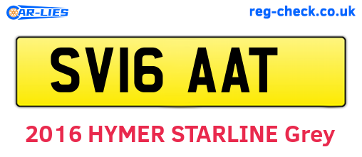 SV16AAT are the vehicle registration plates.