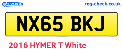 NX65BKJ are the vehicle registration plates.