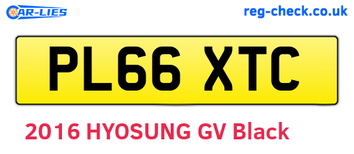 PL66XTC are the vehicle registration plates.