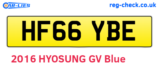 HF66YBE are the vehicle registration plates.