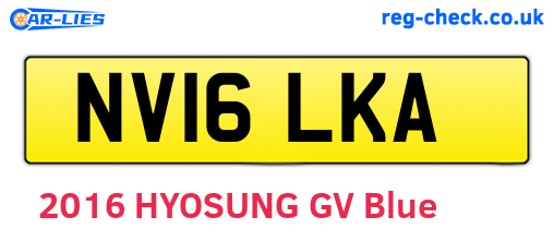 NV16LKA are the vehicle registration plates.