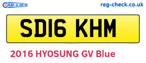 SD16KHM are the vehicle registration plates.