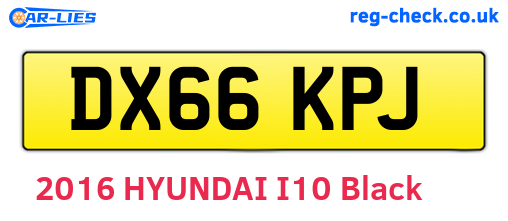 DX66KPJ are the vehicle registration plates.
