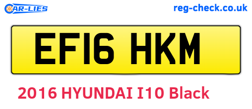 EF16HKM are the vehicle registration plates.