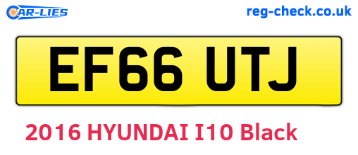 EF66UTJ are the vehicle registration plates.