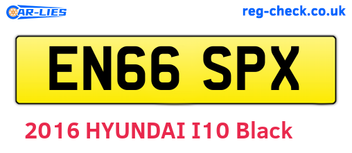 EN66SPX are the vehicle registration plates.