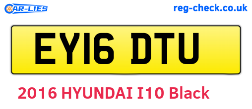 EY16DTU are the vehicle registration plates.
