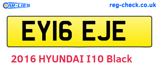 EY16EJE are the vehicle registration plates.