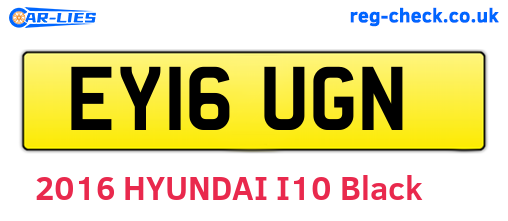 EY16UGN are the vehicle registration plates.