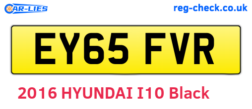 EY65FVR are the vehicle registration plates.