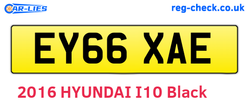 EY66XAE are the vehicle registration plates.