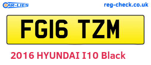 FG16TZM are the vehicle registration plates.