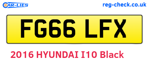FG66LFX are the vehicle registration plates.