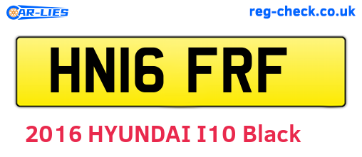 HN16FRF are the vehicle registration plates.
