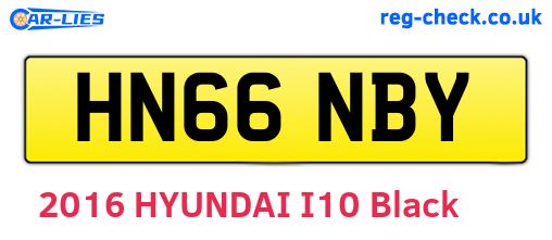 HN66NBY are the vehicle registration plates.