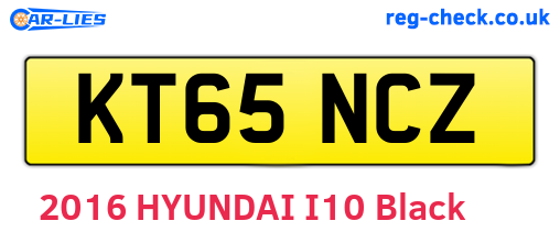 KT65NCZ are the vehicle registration plates.