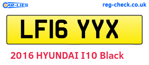 LF16YYX are the vehicle registration plates.