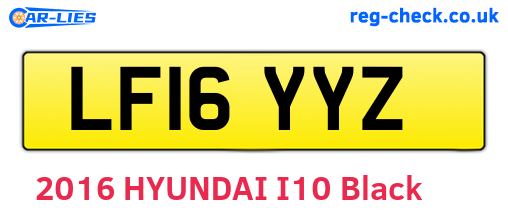 LF16YYZ are the vehicle registration plates.