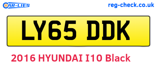 LY65DDK are the vehicle registration plates.