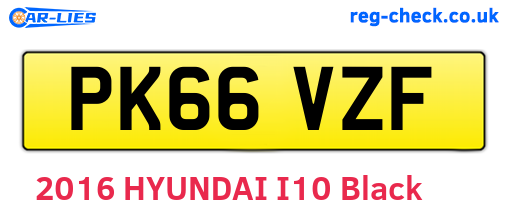 PK66VZF are the vehicle registration plates.