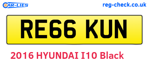 RE66KUN are the vehicle registration plates.