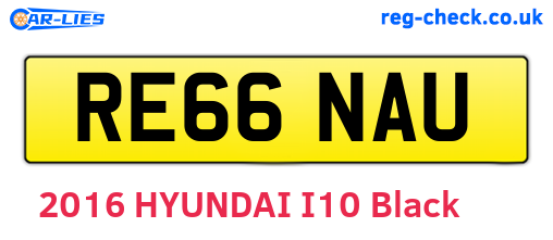 RE66NAU are the vehicle registration plates.