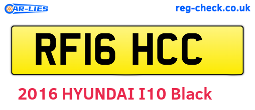RF16HCC are the vehicle registration plates.