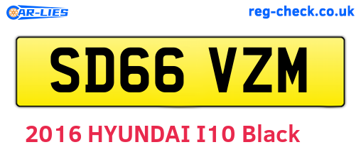 SD66VZM are the vehicle registration plates.