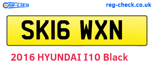 SK16WXN are the vehicle registration plates.