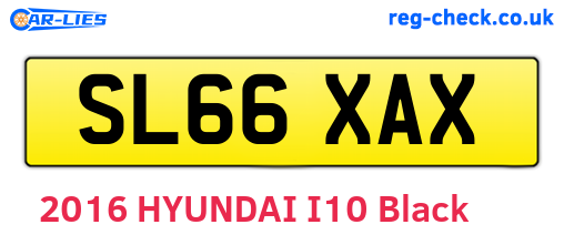 SL66XAX are the vehicle registration plates.