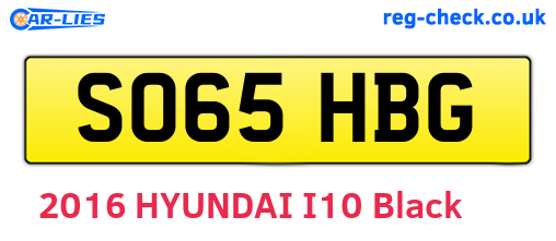 SO65HBG are the vehicle registration plates.