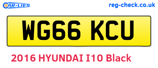 WG66KCU are the vehicle registration plates.