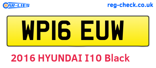 WP16EUW are the vehicle registration plates.