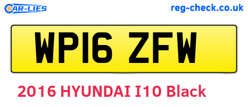 WP16ZFW are the vehicle registration plates.