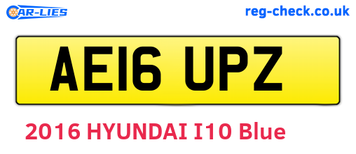 AE16UPZ are the vehicle registration plates.