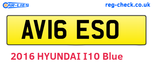 AV16ESO are the vehicle registration plates.