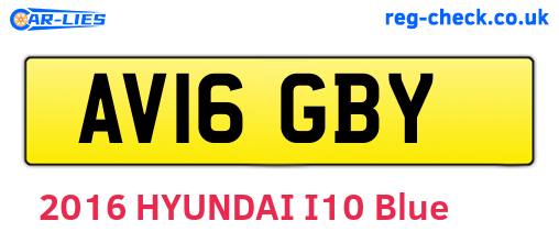 AV16GBY are the vehicle registration plates.
