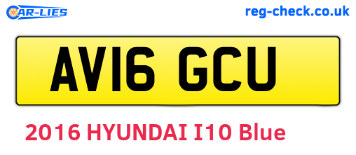AV16GCU are the vehicle registration plates.
