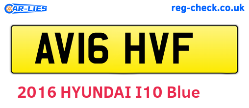 AV16HVF are the vehicle registration plates.