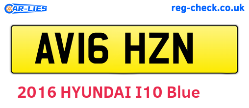 AV16HZN are the vehicle registration plates.