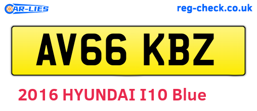AV66KBZ are the vehicle registration plates.