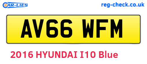 AV66WFM are the vehicle registration plates.