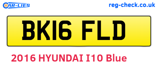 BK16FLD are the vehicle registration plates.