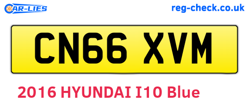 CN66XVM are the vehicle registration plates.