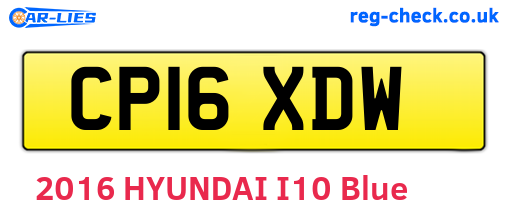 CP16XDW are the vehicle registration plates.