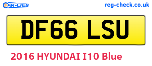 DF66LSU are the vehicle registration plates.