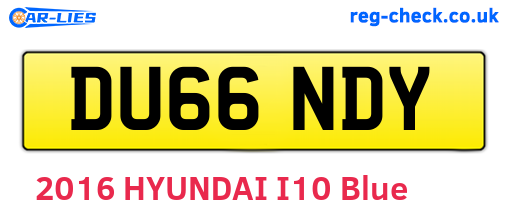 DU66NDY are the vehicle registration plates.
